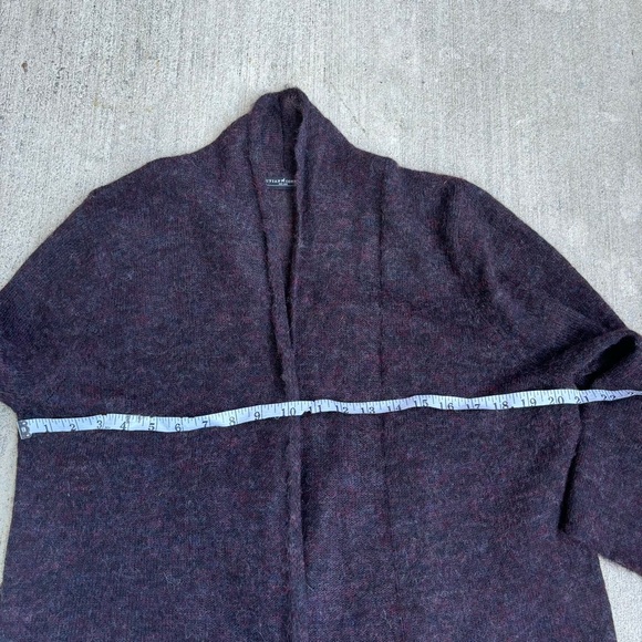 Peruvian Connection Women's Purple Baby Alpaca Sweater Cardigan - Picture 4 of 9